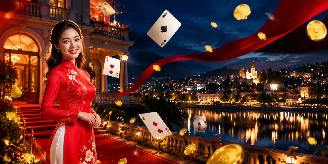 Phụ nữ mặc áo dài tại Đà Lạt chơi bài casino trực tuyến trong không gian quán cà phê ấm cúng