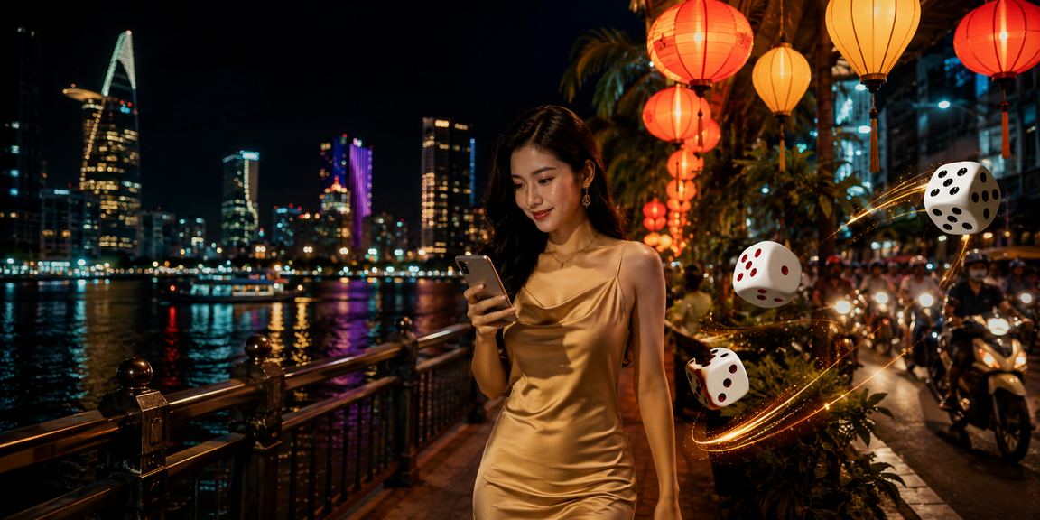 Người chơi tại TP.HCM theo dõi kèo Tài Xỉu và thể thao vào buổi tối tại khu chợ đêm