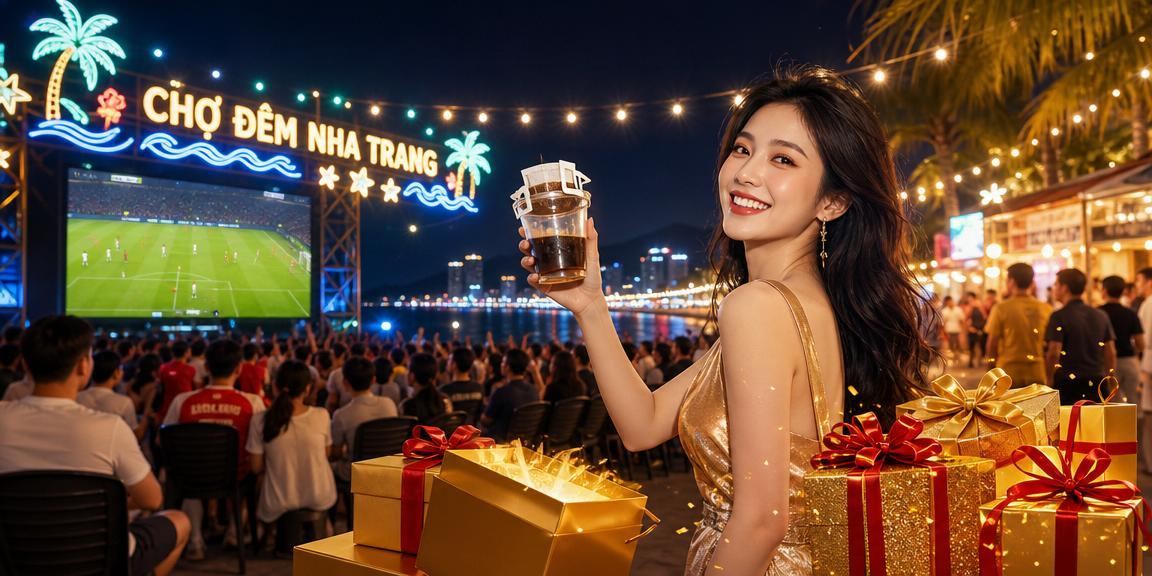 Du khách tại Nha Trang ngồi cà phê bên bờ biển tham gia casino trực tuyến buổi chiều